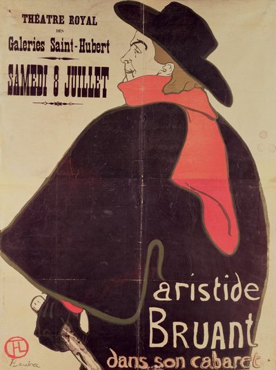 Aristide Bruant in seinem Kabarett, 1893 von Henri de Toulouse Lautrec